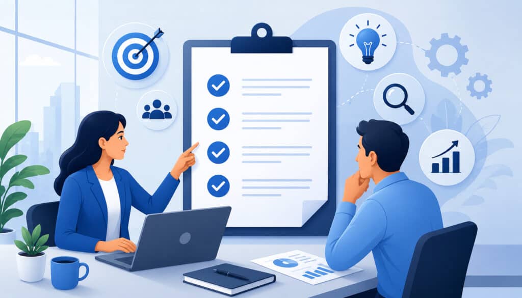 Business requirements checklist illustration