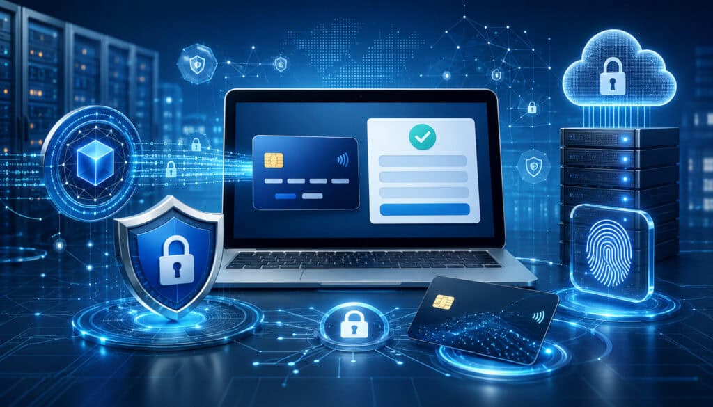 Secure payment gateway protecting sensitive card data