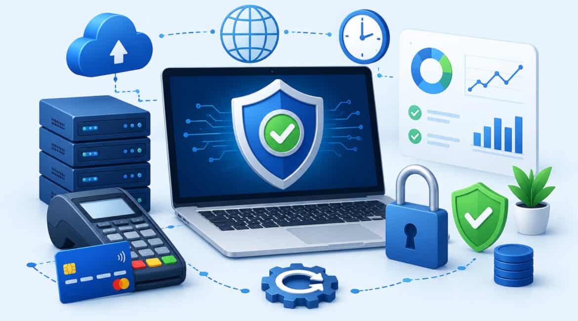 Payment gateway uptime protection and secure transaction monitoring