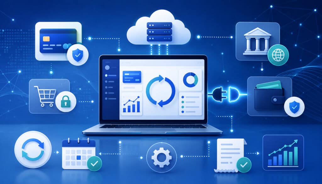 Subscription billing API integration with recurring payments and cloud automation